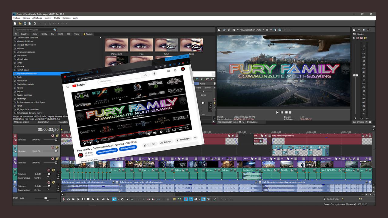 image de création et montages vidéos